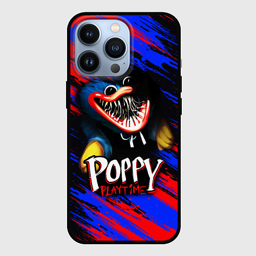 Чехол iPhone 13 Pro POPPY PLAYTIME HAGGY WAGGY ПОППИ ПЛЕЙТАЙМ ИГРА ХАГ / 3D-Черный – фото 1