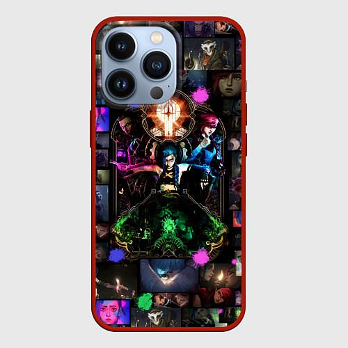 Чехол iPhone 13 Pro АРКЕЙН collage / 3D-Красный – фото 1