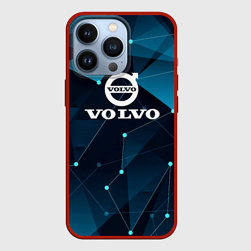 Чехол iPhone 13 Pro Volvo - Geometry / 3D-Красный – фото 1