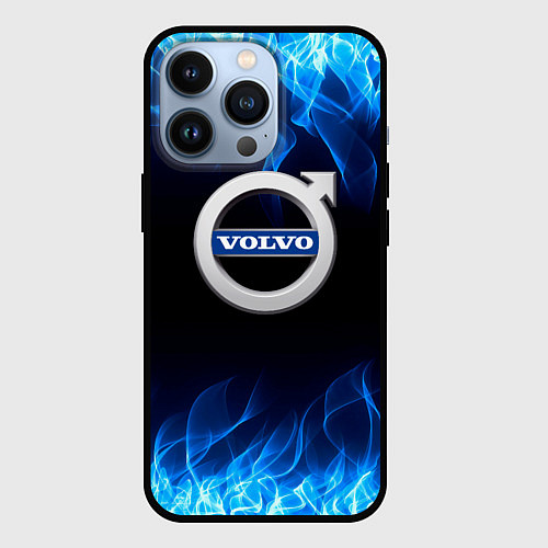 Чехол iPhone 13 Pro Volvo - Огонь / 3D-Черный – фото 1