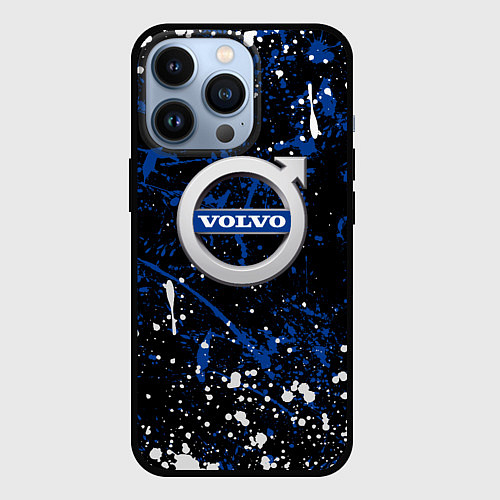 Чехол iPhone 13 Pro Volvo - Брызги красок / 3D-Черный – фото 1