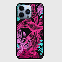 Чехол для iPhone 13 Pro Папоротниковый неон, цвет: 3D-черный