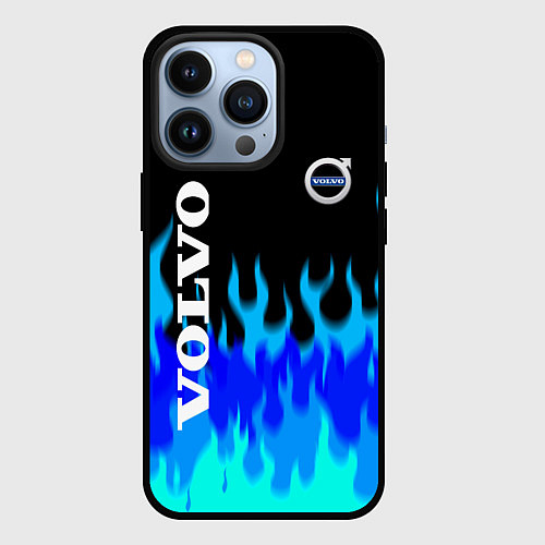 Чехол iPhone 13 Pro Volvo размытый огонь / 3D-Черный – фото 1