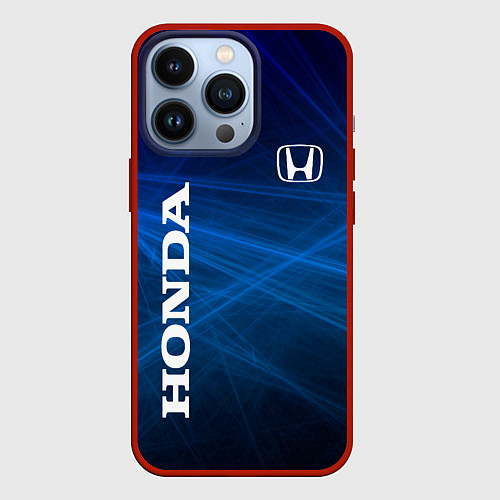 Чехол iPhone 13 Pro Honda - Blue / 3D-Красный – фото 1