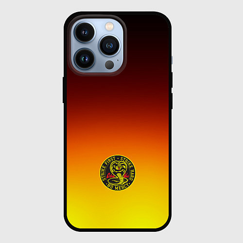 Чехол iPhone 13 Pro Кобра Кай Cobra Kai Gadient / 3D-Черный – фото 1