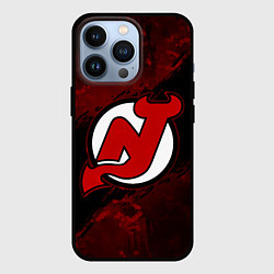 Чехол для iPhone 13 Pro New Jersey Devils, Нью Джерси Девилз, цвет: 3D-черный