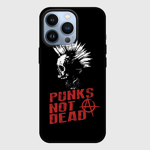 Чехол iPhone 13 Pro Punks Not Dead / 3D-Черный – фото 1