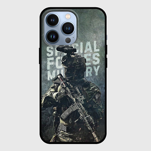 Чехол iPhone 13 Pro Special forces military / 3D-Черный – фото 1