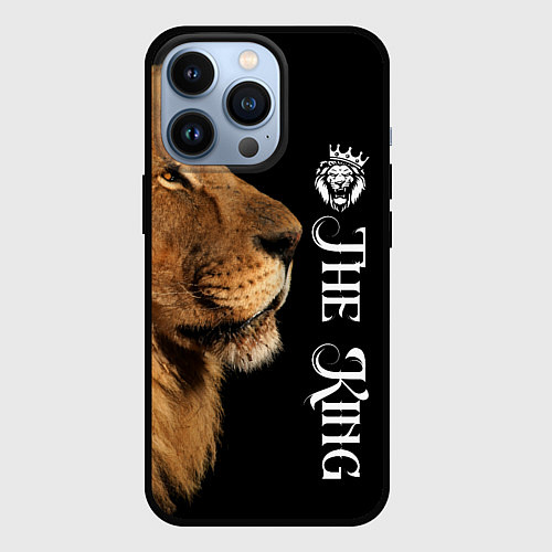 Чехол iPhone 13 Pro ЛЕВ КОРОЛЬ LION KING / 3D-Черный – фото 1