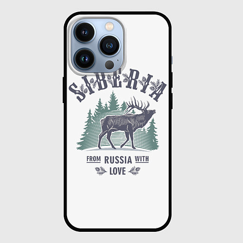 Чехол iPhone 13 Pro SIBERIA из России с Любовью / 3D-Черный – фото 1