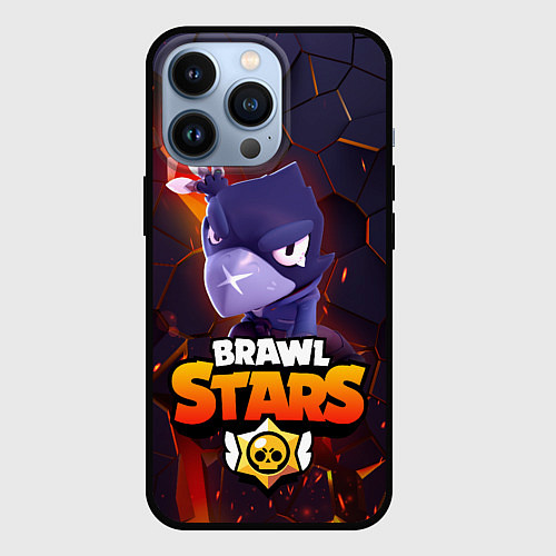 Чехол iPhone 13 Pro ВОРОН - БРАВО СТАРС Brawl Stars / 3D-Черный – фото 1