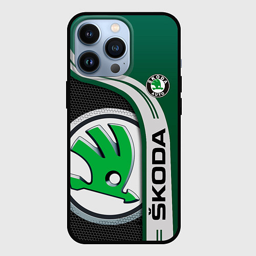 Чехол iPhone 13 Pro SKODA AUTO ШКОДА АВТО / 3D-Черный – фото 1