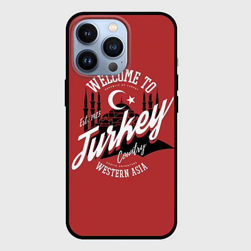 Чехол iPhone 13 Pro Турция - Turkey / 3D-Черный – фото 1