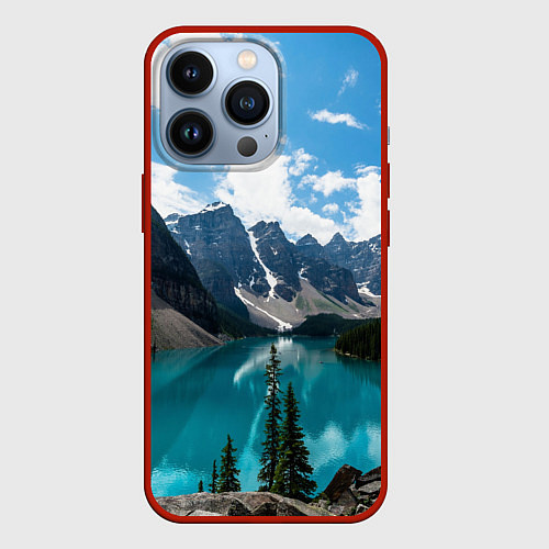 Чехол iPhone 13 Pro КанадаБанф / 3D-Красный – фото 1