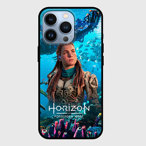 Чехол iPhone 13 Pro Элой Horizont Forbidden West / 3D-Черный – фото 1