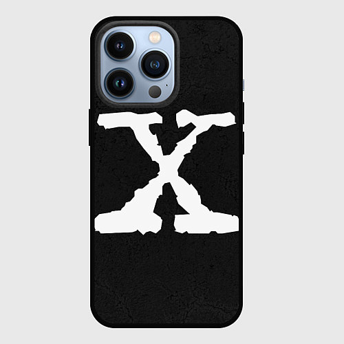 Чехол iPhone 13 Pro X files logo на чёрном / 3D-Черный – фото 1