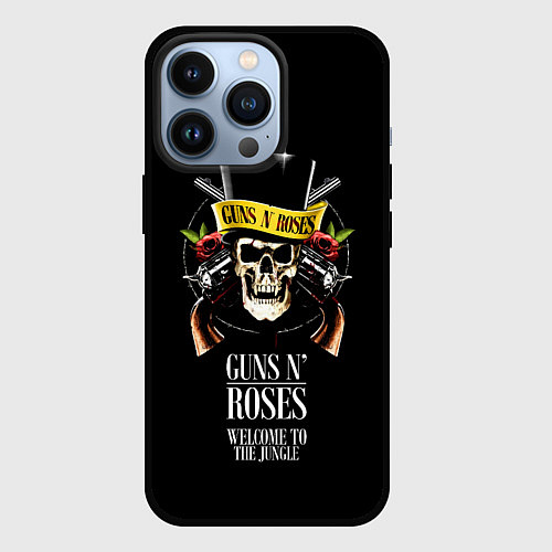 Чехол iPhone 13 Pro Guns n roses, группа / 3D-Черный – фото 1
