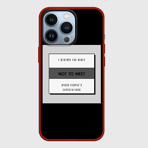 Чехол iPhone 13 Pro Оставляю за собой право не соответствовать чужим о / 3D-Красный – фото 1