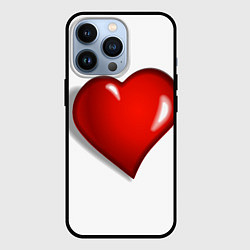 Чехол для iPhone 13 Pro Сердце большое мультяшное, цвет: 3D-черный