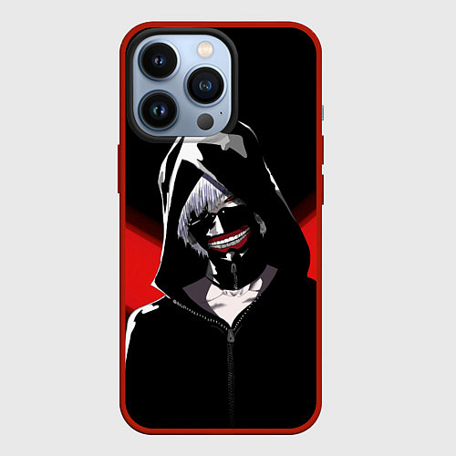 Чехол iPhone 13 Pro Ghoul red line / 3D-Красный – фото 1