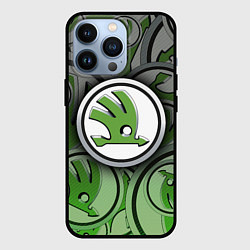 Чехол для iPhone 13 Pro Skoda Carbone Pattern, цвет: 3D-черный