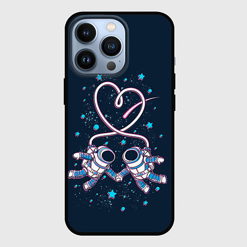 Чехол iPhone 13 Pro Космическая любовь Cosmic love / 3D-Черный – фото 1