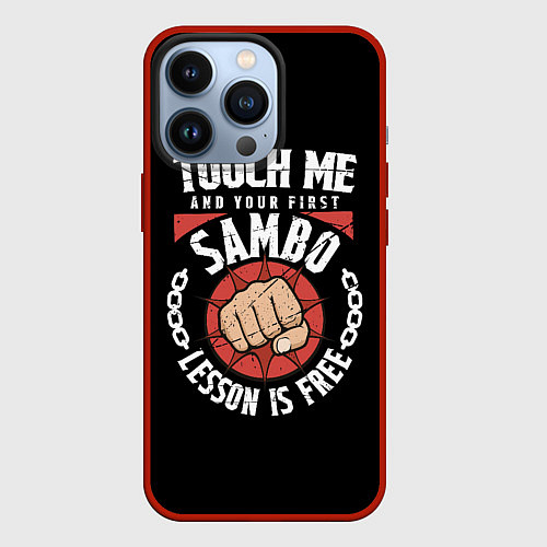 Чехол iPhone 13 Pro Боевое Самбо SAMBO / 3D-Красный – фото 1