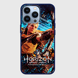 Чехол для iPhone 13 Pro Horizon Forbidden West - Элой арт, цвет: 3D-тёмно-синий