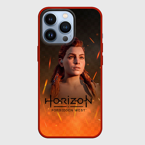 Чехол iPhone 13 Pro Horizon Forbidden West: Fire / 3D-Красный – фото 1