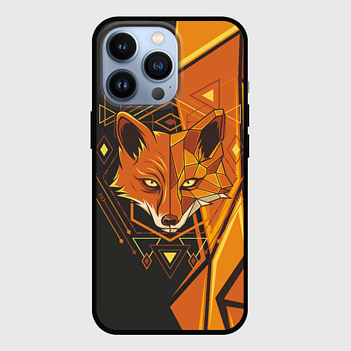 Чехол iPhone 13 Pro Лиса Этника / 3D-Черный – фото 1