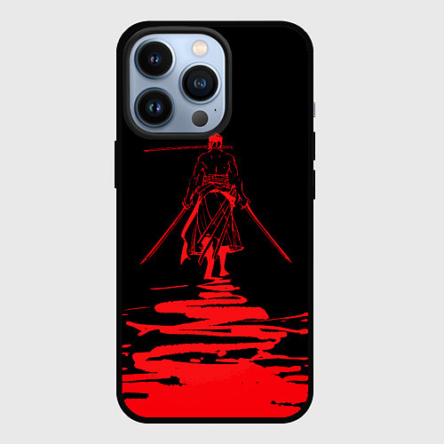 Чехол iPhone 13 Pro One Piece Красный след / 3D-Черный – фото 1