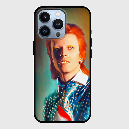 Чехол iPhone 13 Pro Ziggy Stardust Portrait / 3D-Черный – фото 1