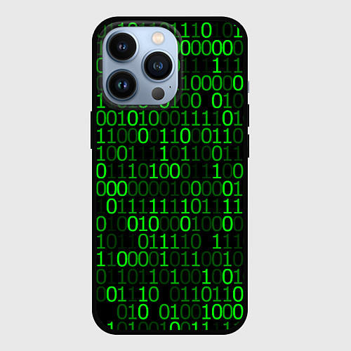 Чехол iPhone 13 Pro Бинарный Код Binary Code / 3D-Черный – фото 1