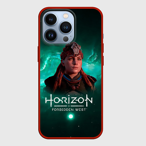 Чехол iPhone 13 Pro Aloy - Элой Horizon Forbidden West / 3D-Красный – фото 1