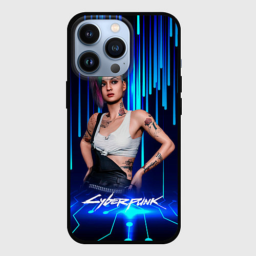 Чехол iPhone 13 Pro Джуди Альварес Judy Cyberpunk 2077 / 3D-Черный – фото 1