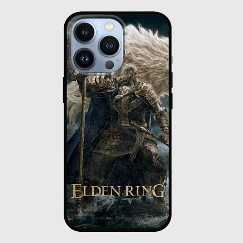 Чехол iPhone 13 Pro Годфри и лев Elden Ring / 3D-Черный – фото 1