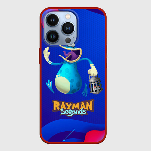 Чехол iPhone 13 Pro Синий globox Rayman / 3D-Красный – фото 1