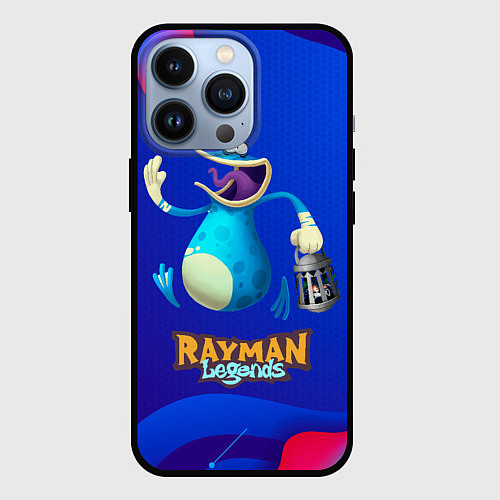 Чехол iPhone 13 Pro Синий globox Rayman / 3D-Черный – фото 1