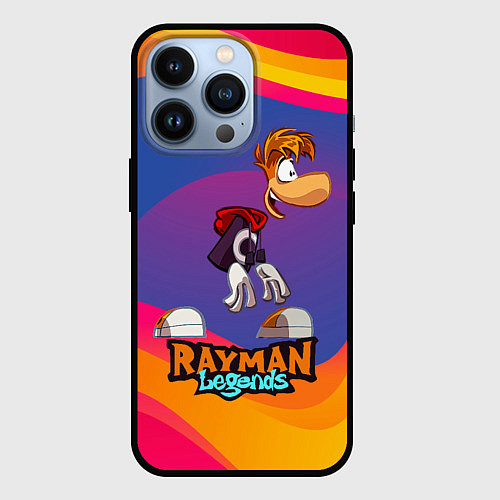 Чехол iPhone 13 Pro Rayman абстрактные волны / 3D-Черный – фото 1