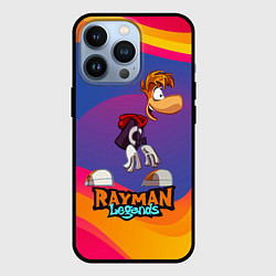 Чехол для iPhone 13 Pro Rayman абстрактные волны, цвет: 3D-черный