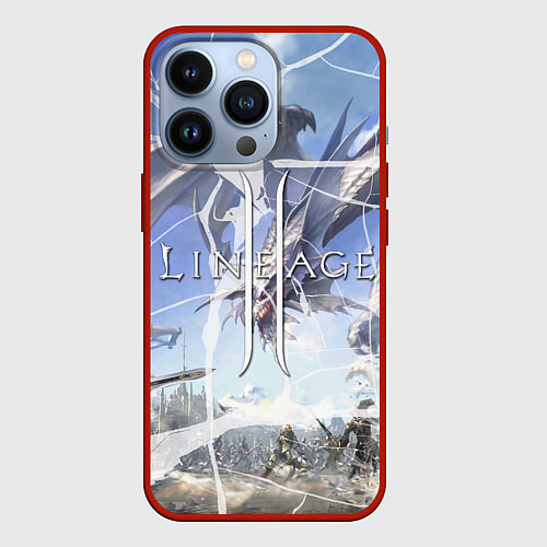 Чехол iPhone 13 Pro Lineage dragonfight / 3D-Красный – фото 1