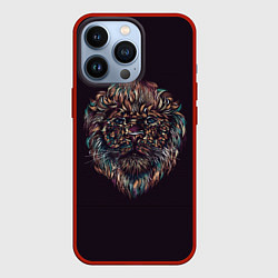 Чехол iPhone 13 Pro Красочный неоновый лев