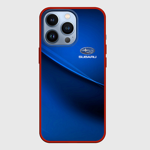 Чехол iPhone 13 Pro Subaru sport / 3D-Красный – фото 1