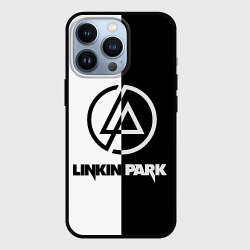 Чехол iPhone 13 Pro Linkin Park ЧБ / 3D-Черный – фото 1