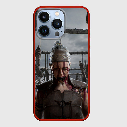 Чехол iPhone 13 Pro Сенуа Hellblade 2 / 3D-Красный – фото 1