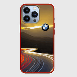 Чехол для iPhone 13 Pro BMW Night route, цвет: 3D-красный