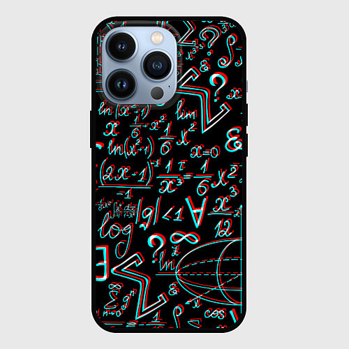 Чехол iPhone 13 Pro ФОРМУЛЫ ГЛИТЧ GLITCH / 3D-Черный – фото 1