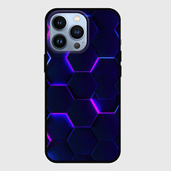 Чехол iPhone 13 Pro Соты - неон