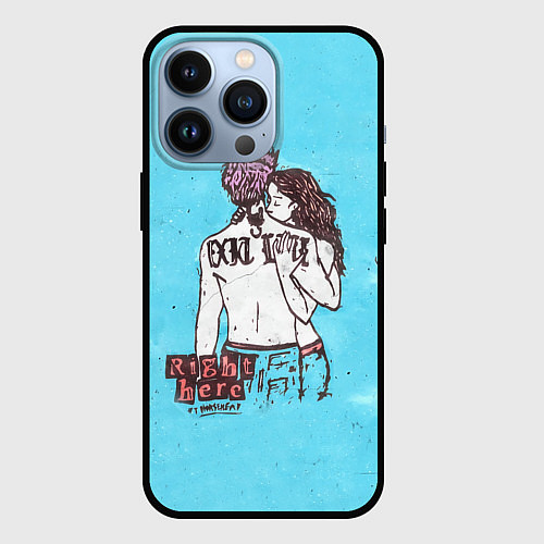 Чехол iPhone 13 Pro Lil Peep Right Here / 3D-Черный – фото 1
