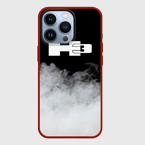 Чехол iPhone 13 Pro Hummer дым / 3D-Красный – фото 1